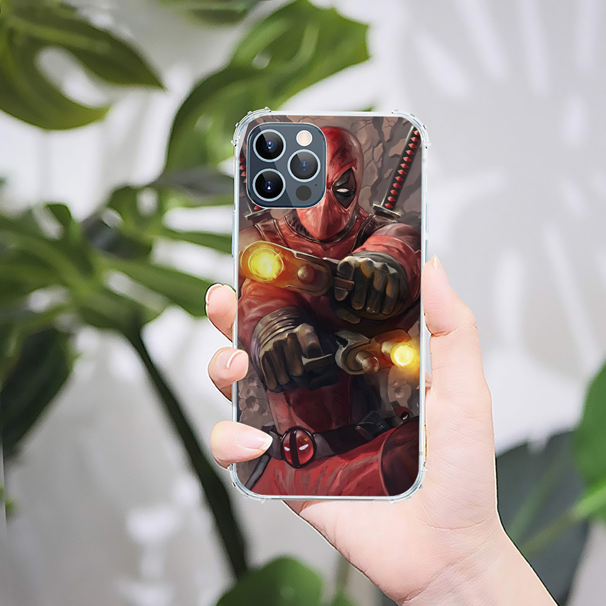 （画像用） Deadpool デッドプール 【iPhone 12シリーズ対応】透明スマホケース（クリアソフトケース）